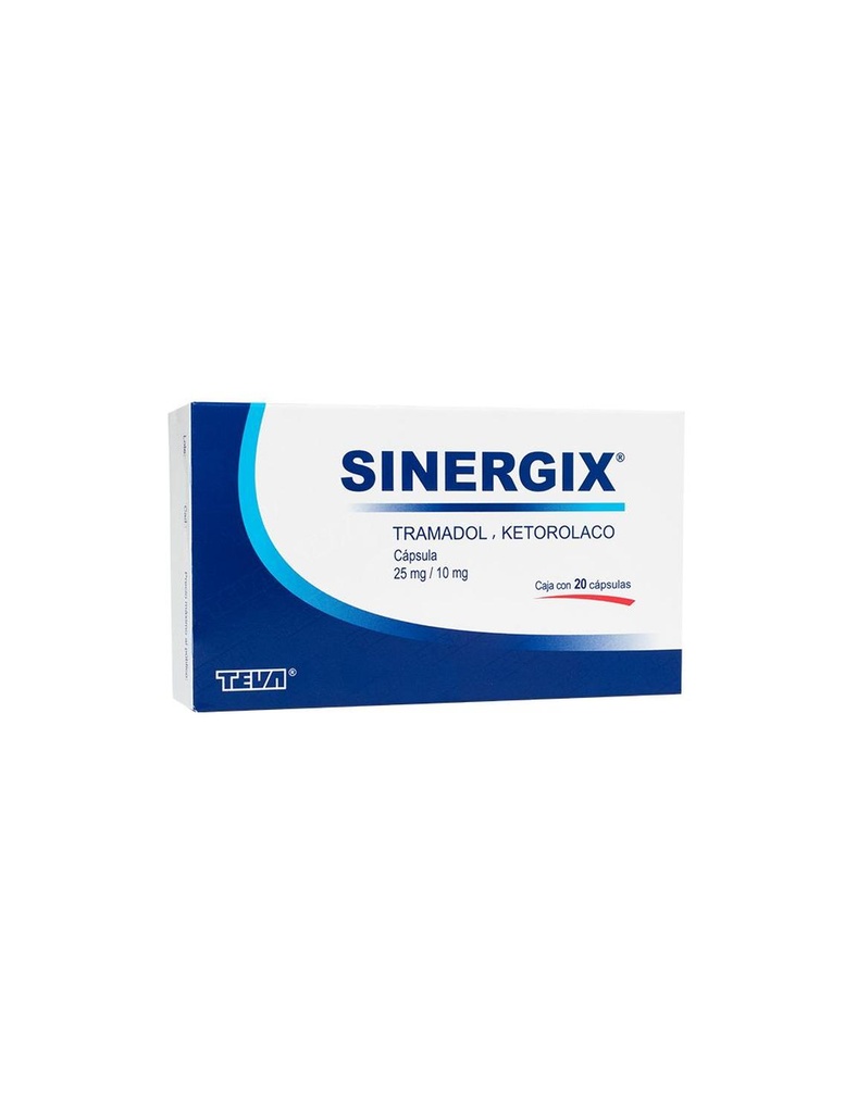 Sinergix 25/10 Mg 20 Cápsulas 