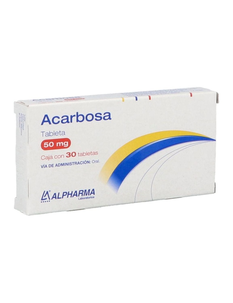 Acarbosa 50 Mg 30 Tabletas Genérico Alpharma