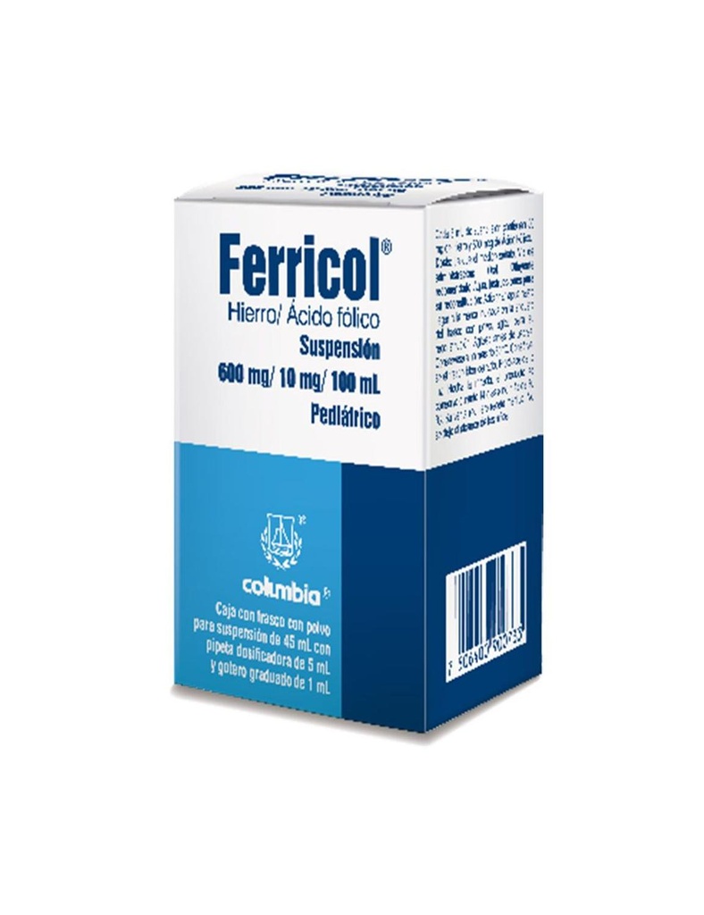 Ferricol 600 Mg / 10 Mg Suspensión Frasco Con Polvo 100 Ml