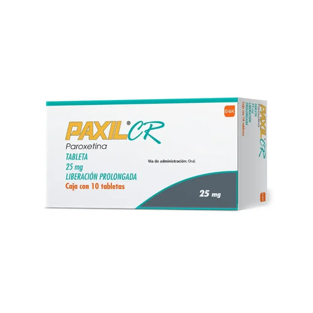 [7501027800237] Paxil-CR Liberación Prolongada 25 Mg 10 Tabletas 