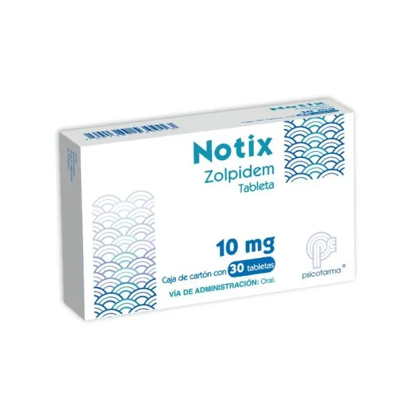 Notix 10 Mg 30 Tabletas (Zolpidem)