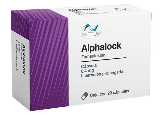 Alphalock Tamsulosina 0.4 Mg Liberación Prolongada 20 Cápsulas Genérico Aspen 