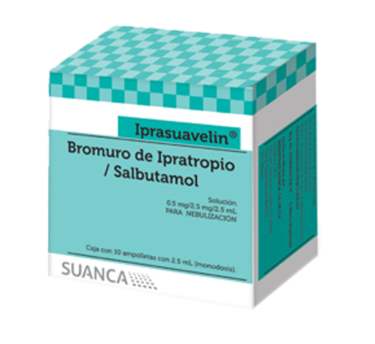 Iprasuavelin Bromuro De Ipratropio/Salbutamol 0.5/2.5 Mg 10 Ampolletas Genérico Suanca