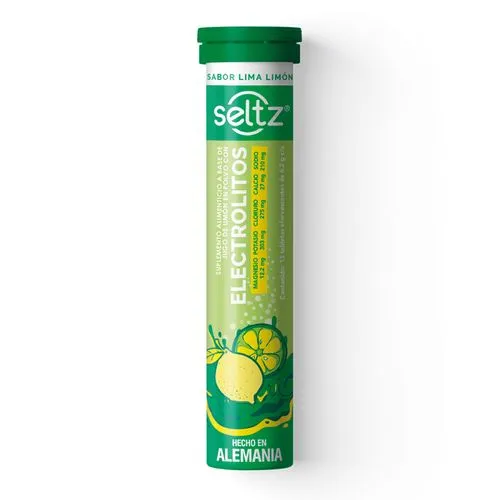 Seltz Electrolitos Suplemento Alimenticio Lima-Limón 13 Tabletas Efervescentes 