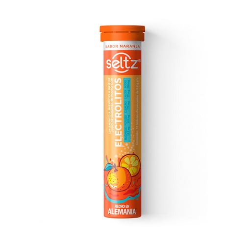 Seltz Electrolitos Suplemento Alimenticio Naranja 13 Tabletas Efervescentes 
