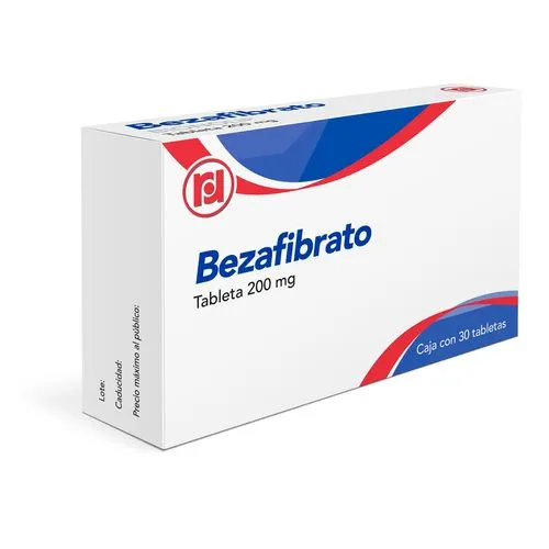 Bezafibrato 200 Mg 30 Tabletas Genérico Randall