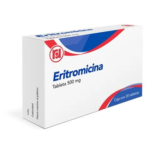 Eritromicina 500 Mg 20 Tabletas Genérico Randall 