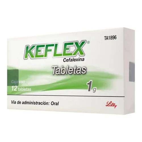 Keflex 1 G 12 Tabletas 