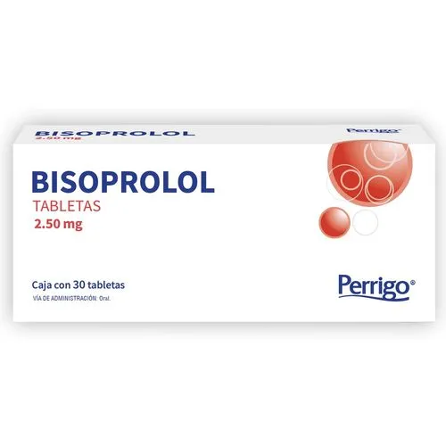 Bisoprolol 2.5 Mg 30 Tabletas Genérico Perrigo