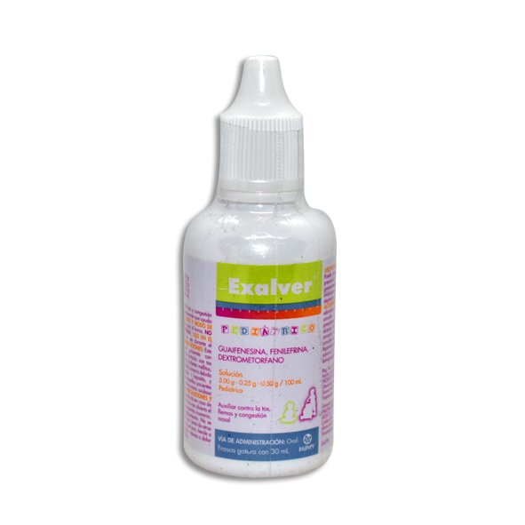 Exalver Guaifenesina/Fenilefrina/Dextrometorfano 100 Ml Solución Pediátrico Genérico Maver 