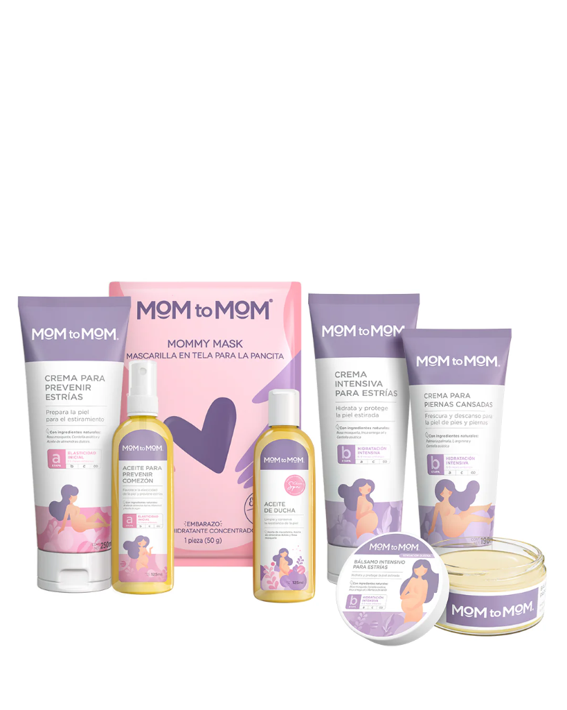 Kit Momtomom Anti-Estrías Lactancia 9 Piezas 
