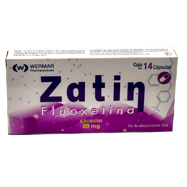 Zatin Fluoxetina 20 Mg 14 Cápsulas Genérico Wermarphar 