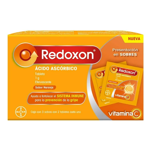 Redoxon 1 G 3 Sobres Con 2 Tabletas Efervescentes Cada Uno 