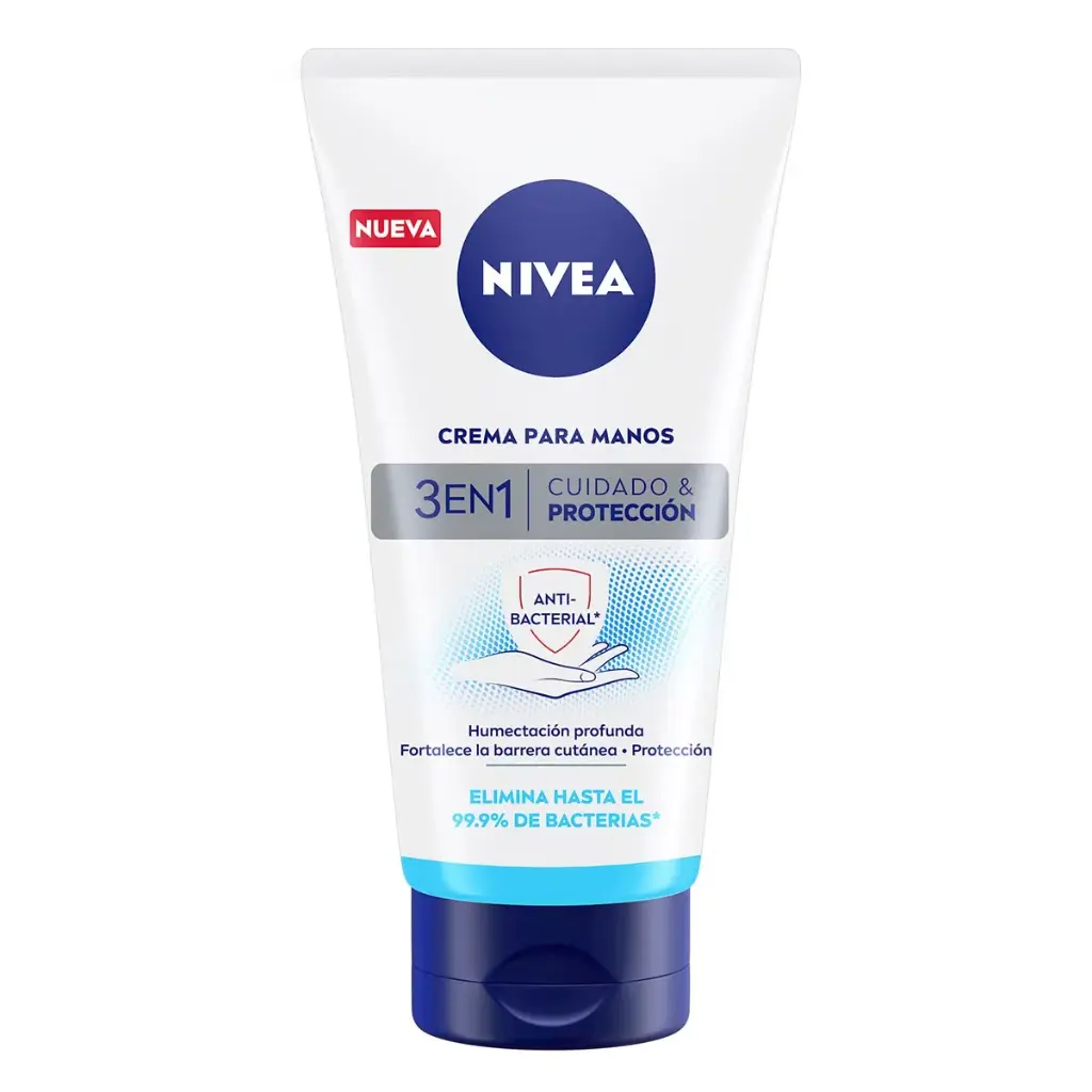 Crema Nivea Anti Bacterial 3 En 1 Para Manos 75 Ml