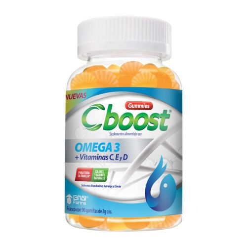 C Boost Suplemento Alimenticio Omega 3 Frasco 90 Gomitas