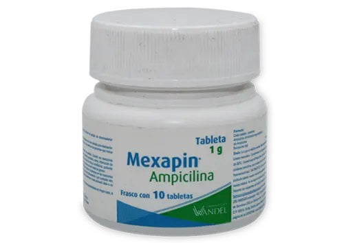 [7503001008219] Mexapin Ampicilina 1 G 10 Tabletas Genérico Wandel