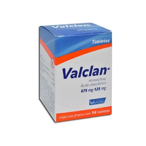 Valclan Amoxicilina/Ácido Clavulánico 875/125 Mg 14 Tabletas Genérico Wandel