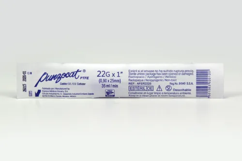 Cateter Punzocat No22 Azul C/1 Pza