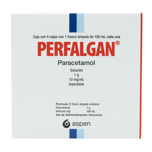 Perfalgan 1 G Solución Inyectable 4 Frascos 100 Ml 