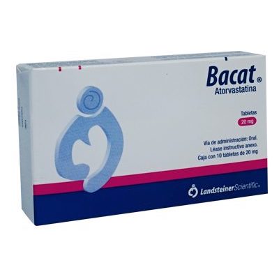 [7502247373228] Bacat Atorvastatina 20 Mg 10 Tabletas Genérico Landsteiner