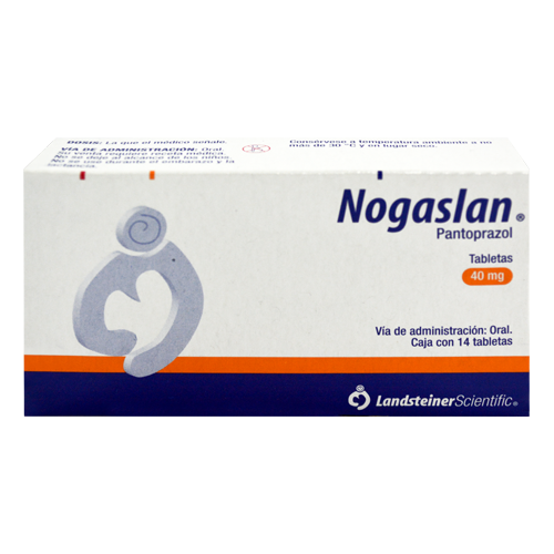 [7502247374218] Nogaslan Pantoprazol 40 Mg 14 Tabletas Genérico Landsteiner 