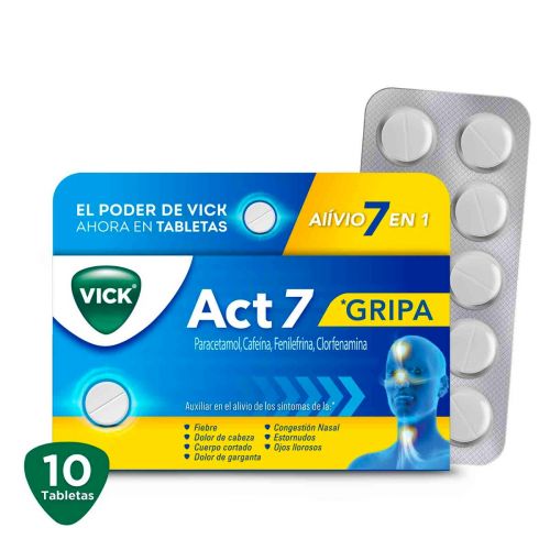 Vick Act 7 10 Tabletas 