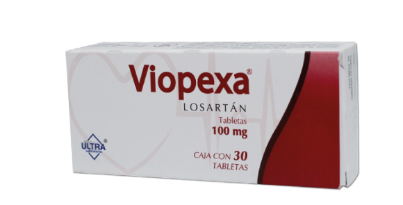 [7502216807679] Viopexa Losartán 100 Mg 30 Tabletas Genérico Ultra Lab 