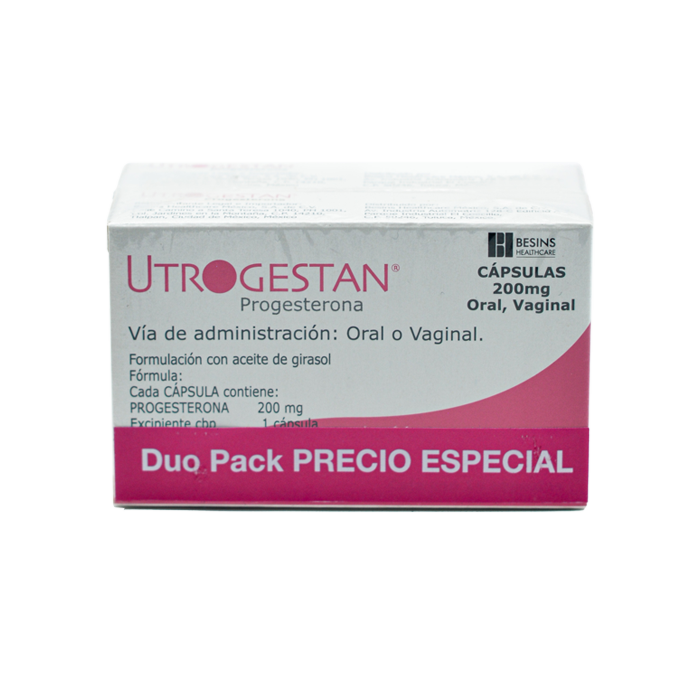 Utrogestan 200 Mg 14 Cápsulas 2 Pack 