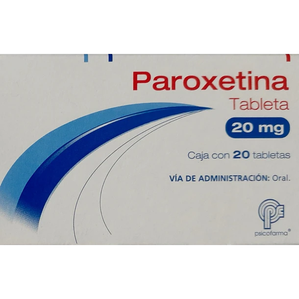 Paroxetina 20 Mg 20 Tabletas Genérico Psicofarma 