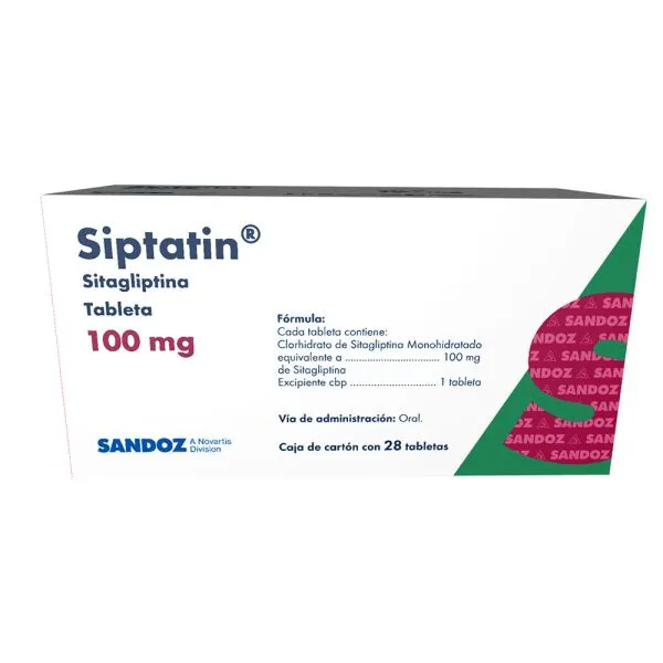 Siptatin 100Mg Caja Con 28 Tabletas.
