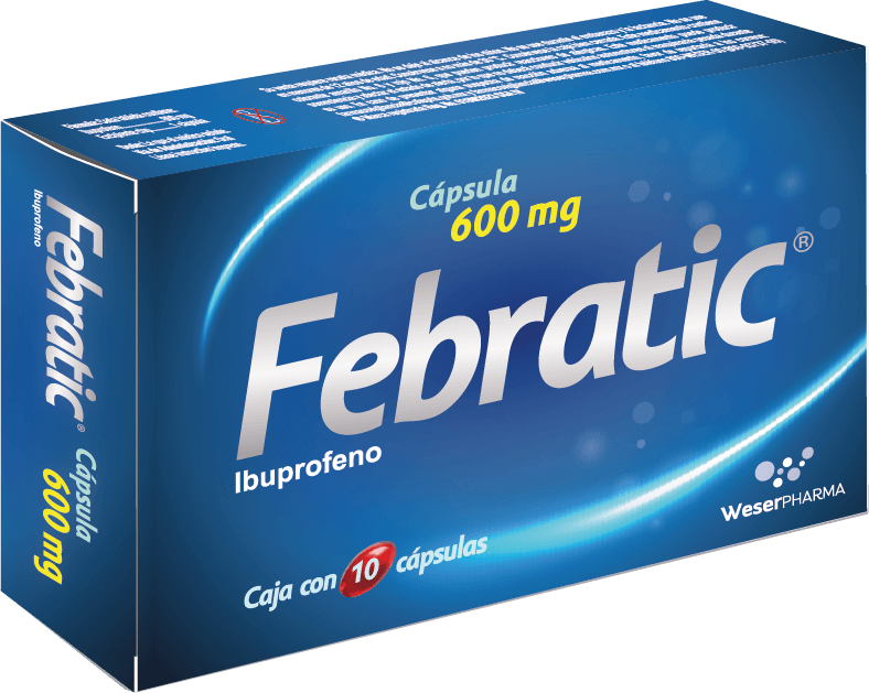 Febratic 600 Mg 10 Cápsulas 