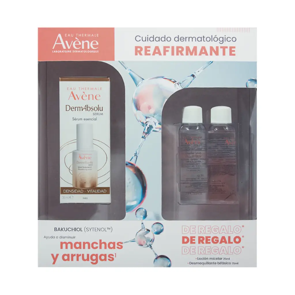 [3282779380737] Kit Avene Dermabsolu Serum + Loción Micelar + Desmaquillante