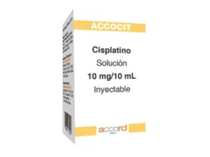 Accocit (Cisplatino) 10 Mg / 10 Ml Caja Con 1 Frasco Ámpula Con 10 Ml