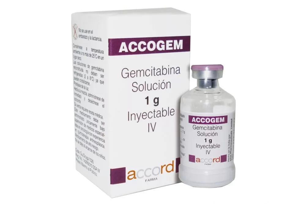 Accogem (Gemcitabina) 1 G / 5 Ml Caja Con 1 Frasco Ámpula Con 25 Ml