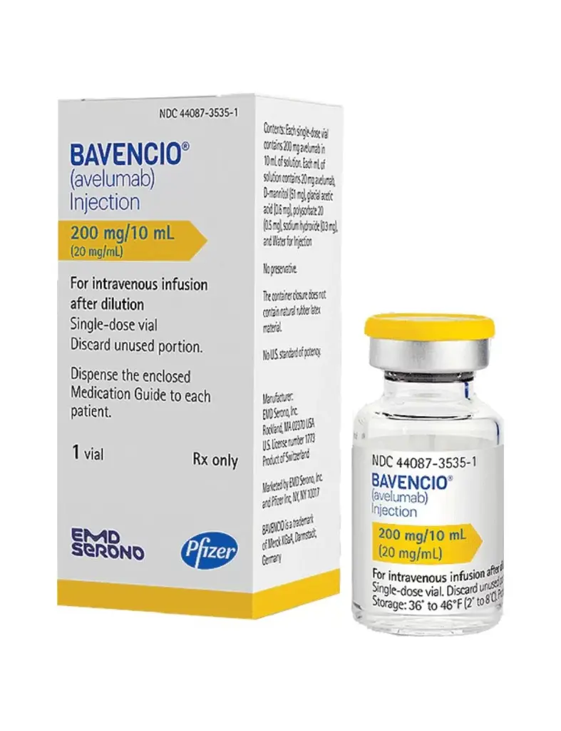 Bavencio (Avelumab) 20 Mg / Ml Caja Con 1 Frasco Ampula De 10 Ml