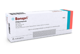 Bonspri (Ofatumumab) 20 Mg. / 0.4 Ml Caja Con Una Jeringa Prellenada Con 20 Mg. / 0.4 Ml