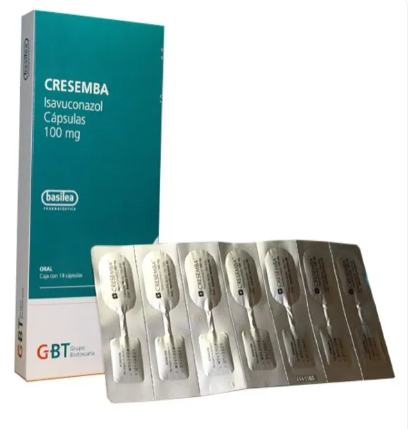 Cresemba (Isavuconazol) 100 Mg Caja Con 14 Cápsulas