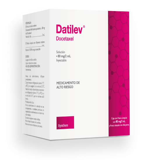 Datilev (Docetaxel) 80 Mg / 2 Ml Frasco Ámpula Con 80 Mg / 2 Ml Y Fa Con Diluyente