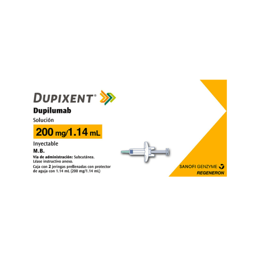 Dupixent (Dupilumab) 200 Mg/1.14Ml Caja Con 2 Jeringas Prellenadas Rx3