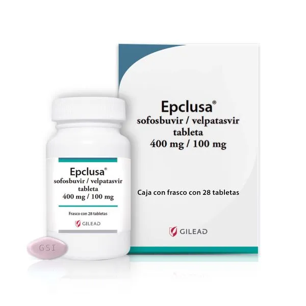 Epclusa (Sofosbuvir / Velpatasvir) 400 Mg / 100 Mg Caja Con Frasco Con 28 Tabletas