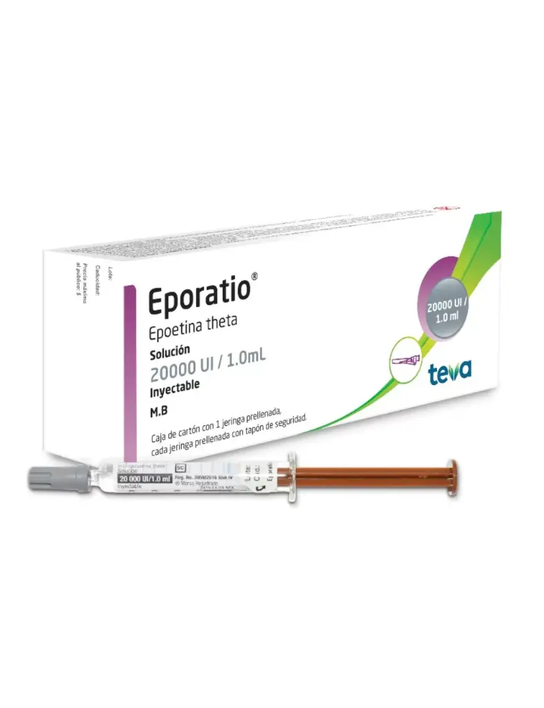 Eporatio 20,000 Ui Solución Inyectable Con Jeringa Precargada De 1 Ml - Rx3