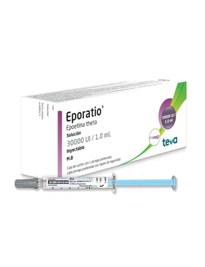 Eporatio 30,000 Ui Solución Inyectable Con Jeringa Precargada De 1 Ml - Rx3