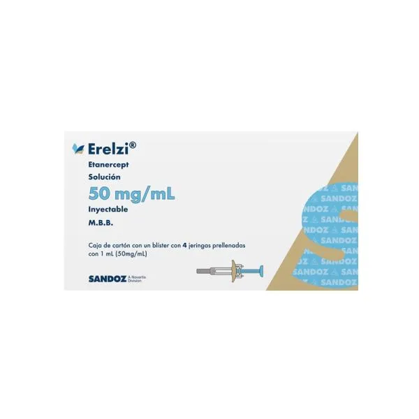Erelzi 50 Mg Solución Inyectable 4 Jeringas Prellenadas 1 Ml 