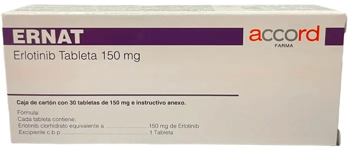 Ernat (Erlotinib)150 Mg 30 Tabletas
