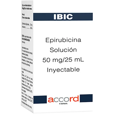 Ibic (Epirubicina) 50 Mg Caja Con Un Frasco Ámpula Con 50 Mg/25 Ml