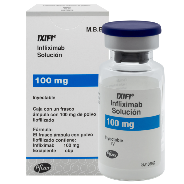 Ixifi Infliximab 100 Mg Solución Inyectable Caja Con Frasco Ámpula 