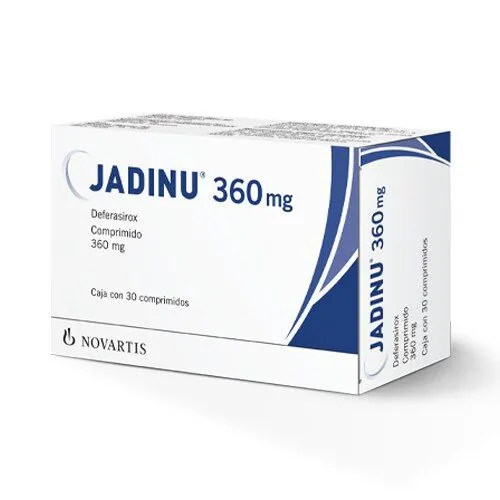 Jadinu (Deferasirox) 360 Mg Caja Con 30 Comprimidos