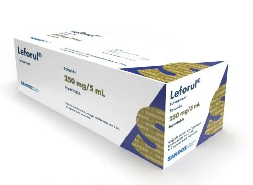 Leforul (Fulvestrant) 250 Mg Caja De Cartón Con 2 Jeringas Prellenadas Con 5 Ml Y 2 Agujas Para Inyección