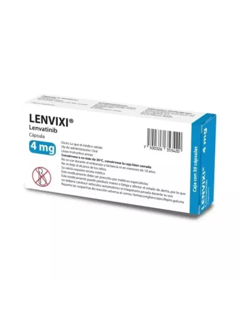 Lenvixi (Lenvatinib) 4 Mg Caja Con 30 Cápsulas