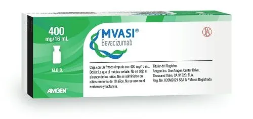 Mvasi (Bevacizumab) 400 Mg / 16 Ml Caja Con Un Frasco Ámpula Con 400 Mg/16Ml